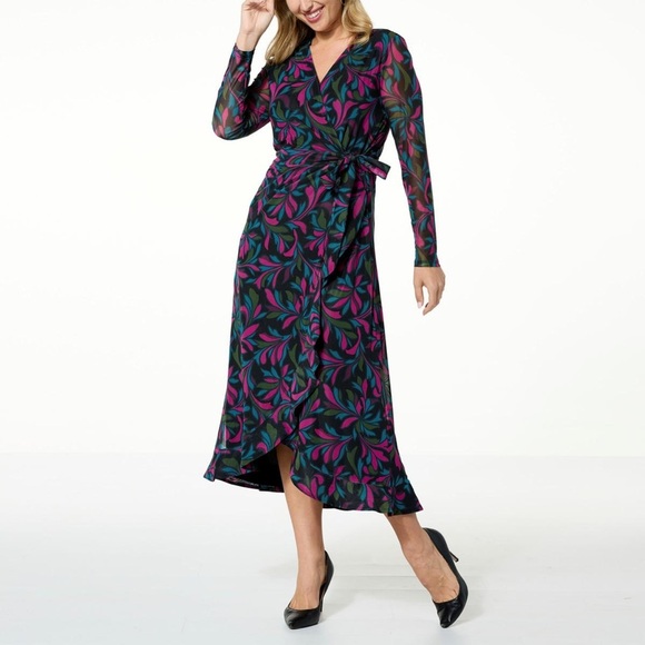 C Wonder by Christian Siriano Mesh Ruffle Hem Dress - Picture 1 of 10